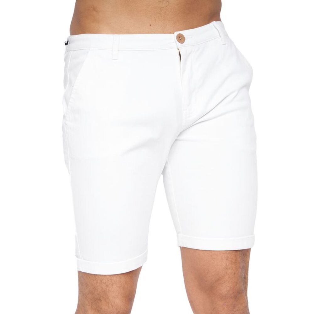 Crosshatch Mens Sinwood Chino Shorts / White